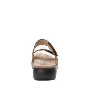 The Bryce Sleek Rocker Sandal in Cognac & Roses by Alegria